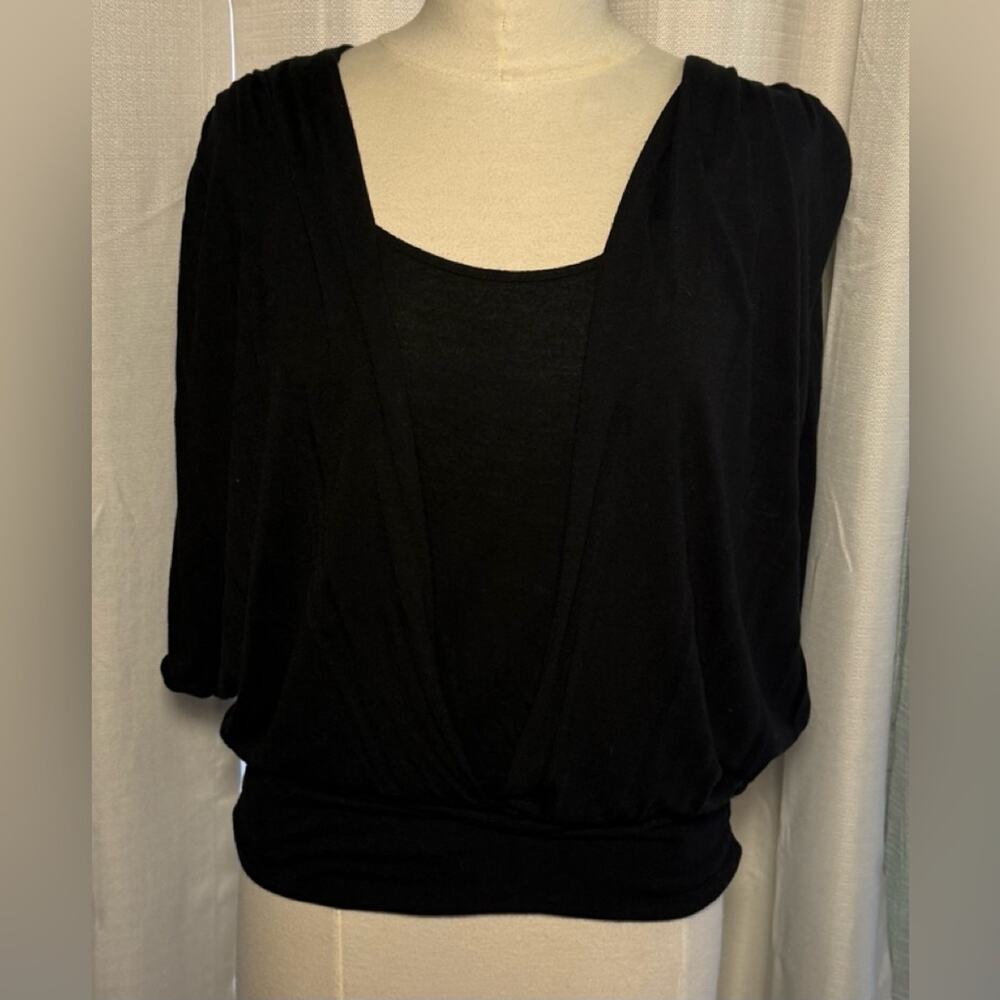 Banana Republic Black Drape Blouse